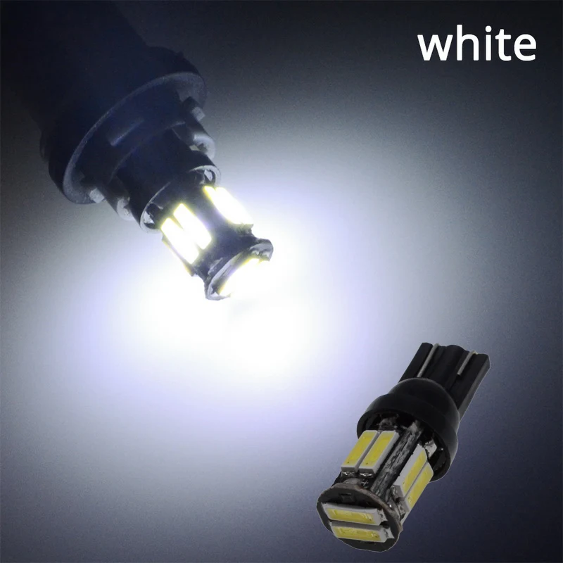 W5W 10 светодиодный 7020 SMD автомобильный T10 светодиодный 194 168 клинообразный сменный Реверсивный приборный панельный светильник Белый Синий лампочки для габаритных огней - Испускаемый цвет: 1Pcs White