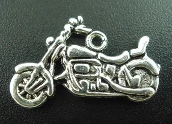 

DoreenBeads Retail 30PCs Silver Color Motorcycle Charms Pendants 24x14mm