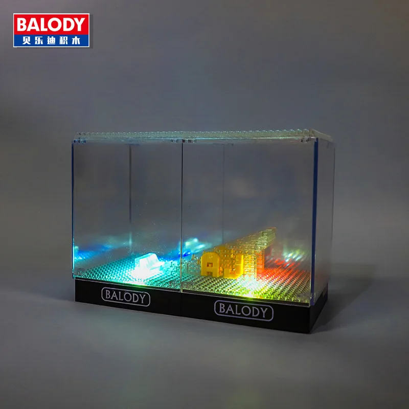 

BALODY led showbox display box for Building Block Shoe Model Acrylic Transparent Cover Dust-proof Cover
