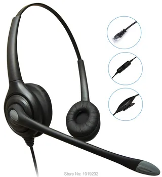 

RJ9 plug headphone Anti-NoiseTelephone headset call center headset QD cord Volume +Mute or 3.5mm plug,or 2.5mm plug headset