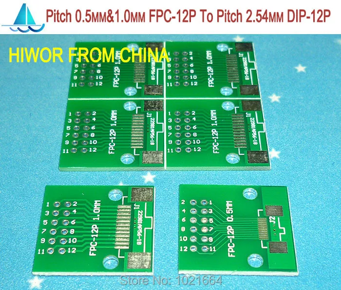 10 шт./лот шаг 0,5 мм и 1,0 мм FPC-12P 12P FPC до шаг 2,54 мм DIP12 FPC адаптер для DIP PCB Pinboard SMD конвертер