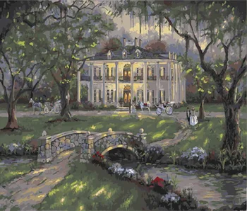 

Frameless painting by numbers paint by number for home decor PBN for living room 4050 lighten