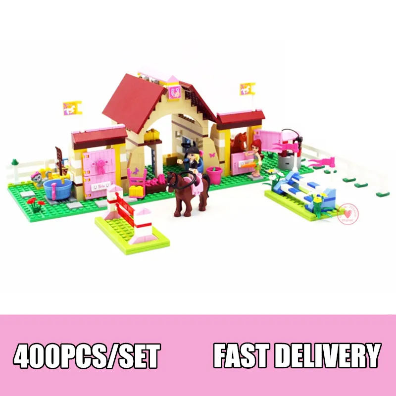

New Heartlake Stables horse house fit Friends figures city model Building Blocks bricks 3189 gift Kid diy toys for children girl