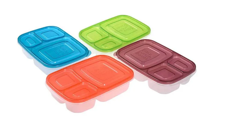 Пластик Коробки для обедов 1 шт./компл. набор для пикника отсек Rechangle путешествия столовый набор для кухни аксессуары Еда контейнера