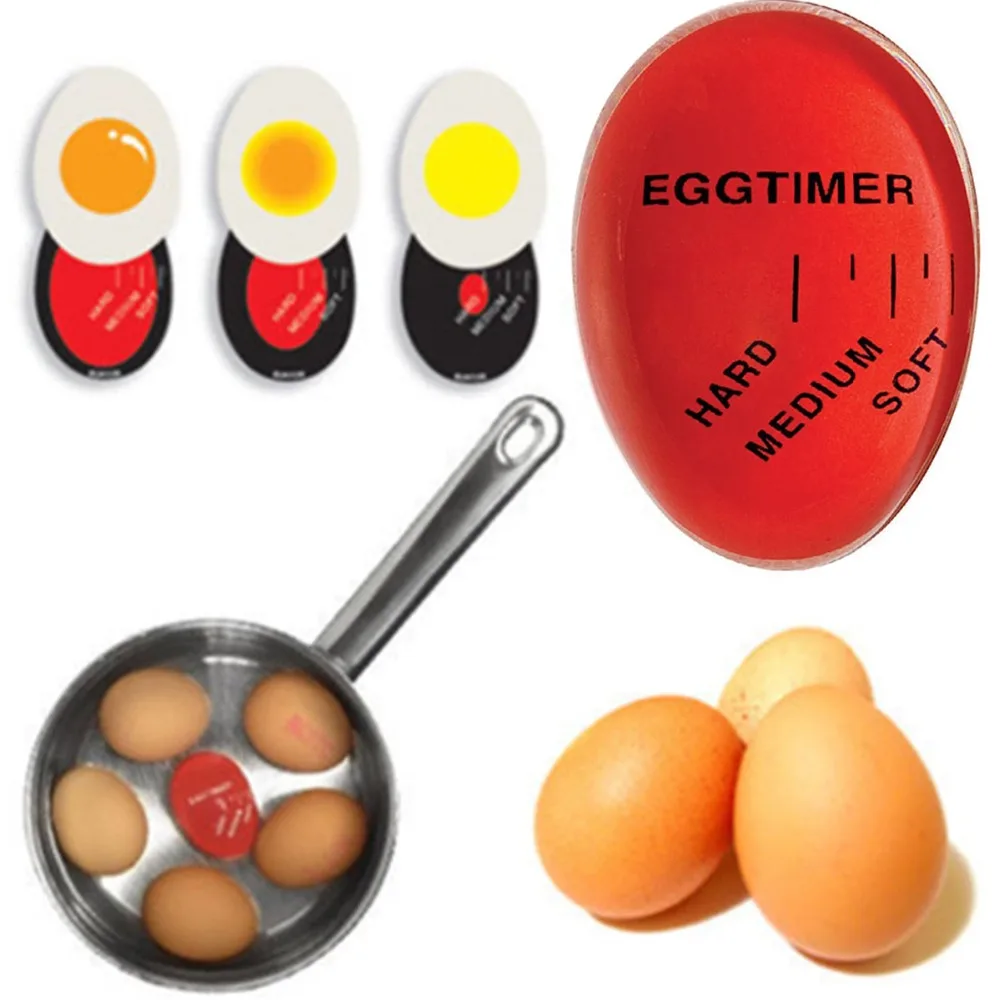 

1pc Egg Perfect Color Changing Timer Yummy Soft Hard Boiled Eggs Cooking Helper Kitchen Timing Timer Heat sensitive