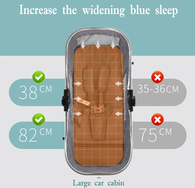 Top Baby carriage stroller 2 in 1/3 in 1 Multi-functional can sit High landscape stroller Two-way shock folding stroller Free shipping 7