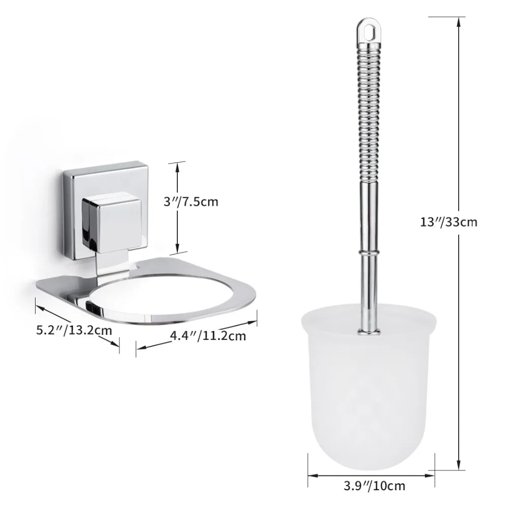 Online Wc Pinsel Halter Edelstahl Regal Wand Montiert Bad Wc Rack Sauber Platz Saugnapf WC Hardware Set Zubehör