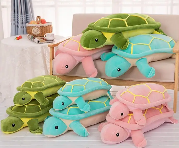 Kawaii Grande Taille Peluche Tortue Jouets Mignons Tortues Oreiller Créatif  Personnel Coussin Décoration de Famille