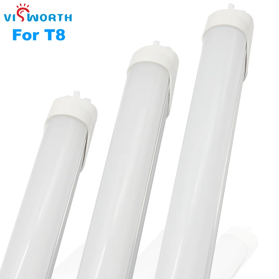 

VisWorth (2 pcs/lot)T8 Led Tube Aluminum+PC SMD2835 60Pcs 9W Leds Bulb Lamp 600mm AC 110V 220V 240V Warm Cold White Led Lighting