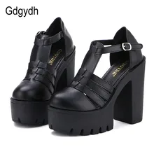 Gdgydh Hot Selling 2020 New Summer Fashion High Platform Sandals Women Casual Ladies Shoes China Black