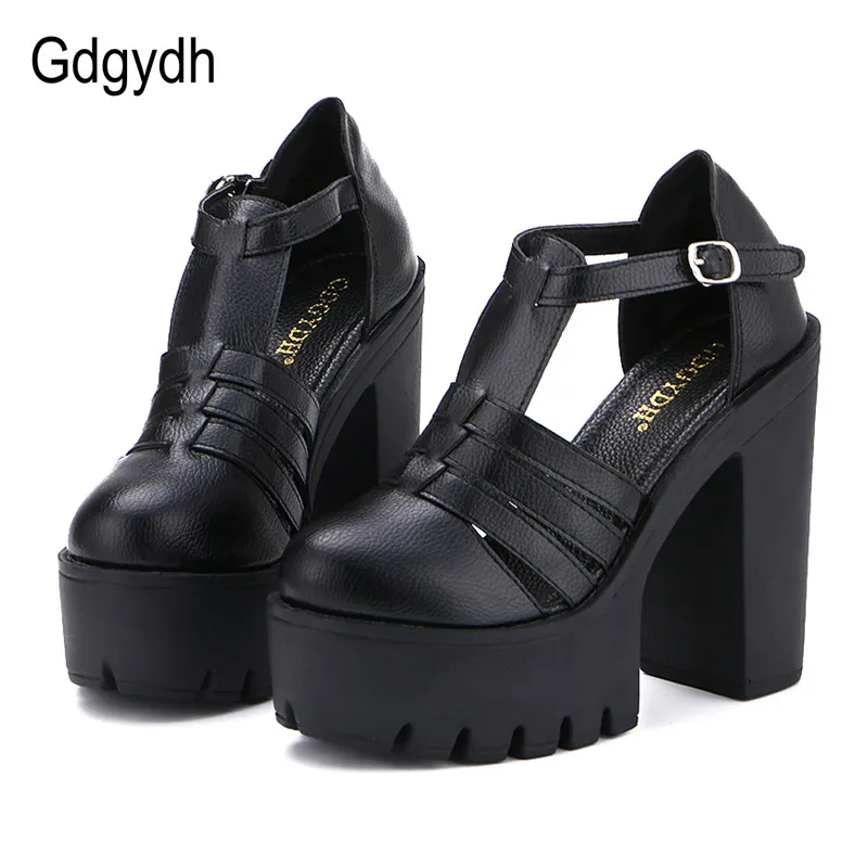 Hot Selling 2015 New Summer Fashion High Platform Sandals Women Casual Ladies Shoes China Black And