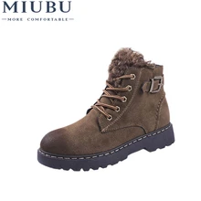 MIUBU Hot Women Boots Winter Warm Snow Boots Women Botas Mujer Lace Up Fur Ankle Boots Ladies Winter Suede Leather Shoes Black MIUBU Hot Women Boots Winter Warm Snow Boots Women Botas Mujer Lace Up Fur Ankle Boots Ladies Winter Suede Leather Shoes Black