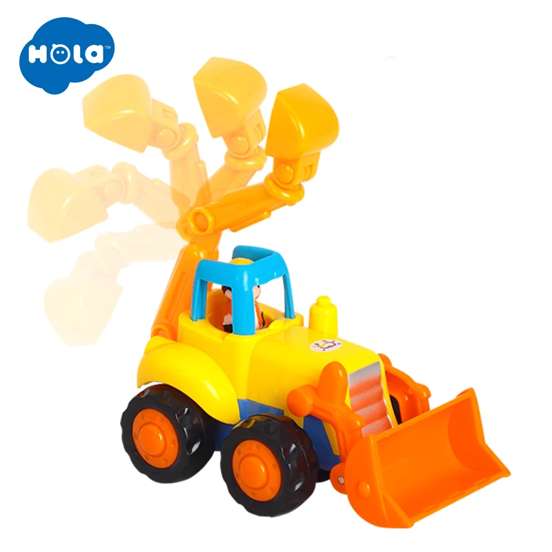 Goedkoop Hola 326A + 326B Cartoon Kind Bulldozers Machine Speelgoed Auto Model Kinderspeelgoed Educatief Speelgoed Creatieve Techniek Voertuigen