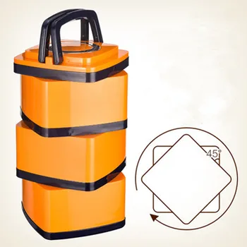 

2-4 Layers Stainless Steel Thermos Lunch Box with fork spoon Japanese Portable Food Fruit Container Square Thermal Bento Boxs