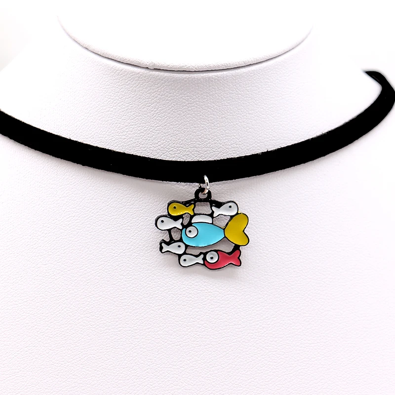 

Fashionable Black Velvet Leather Animal Panda, Panda, Cat, Fish, Dog, Rabbit Bell, Several Kinds of Female Jewelry Gifts with Ha
