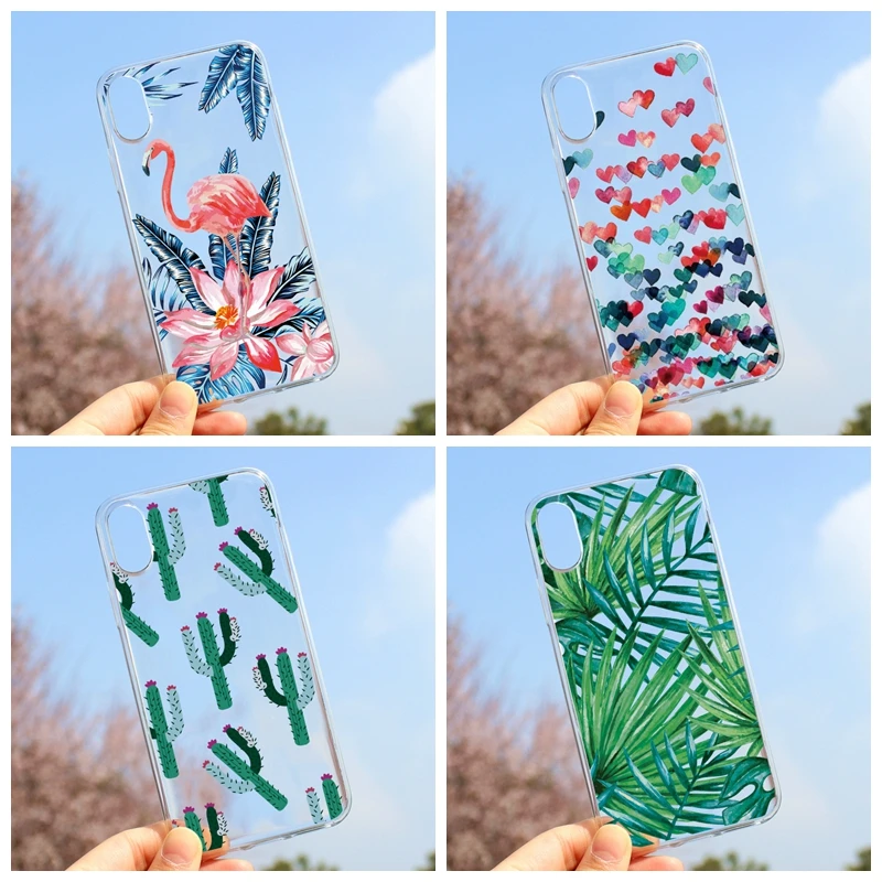 

Silicone Patterned Case For iPhone X XS Max XR 7 8 6 6S Plus 5 S 5S SE Thin TPU Cover Flowers Heart Fashion Phone Cases