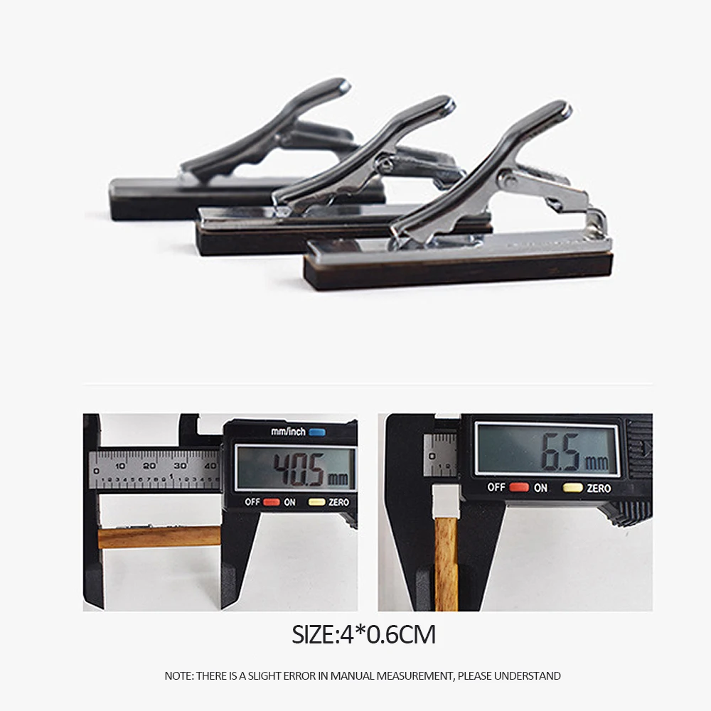 High-grade wooden tie clip fashion personality pattern printing wooden tie clip