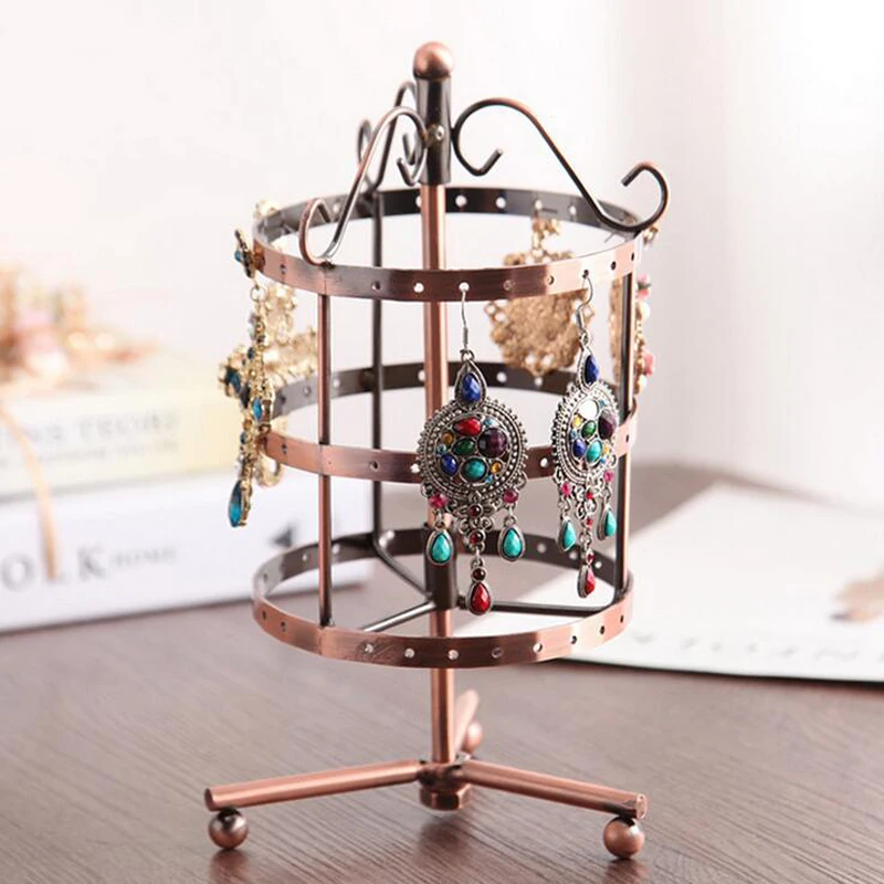  New 72 Holes and 96 Holes Earrings Holder Jewelry Display Storage Stand Metal Revolving Jewellery D