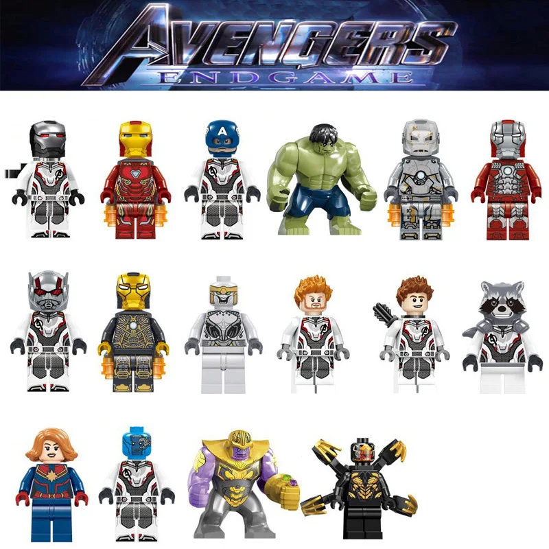 

10pcs/lot Legoing Avengers Infinity War Action Figure Black Panther Thanos Hulk Gamora Building Blocks Compatible with Toys