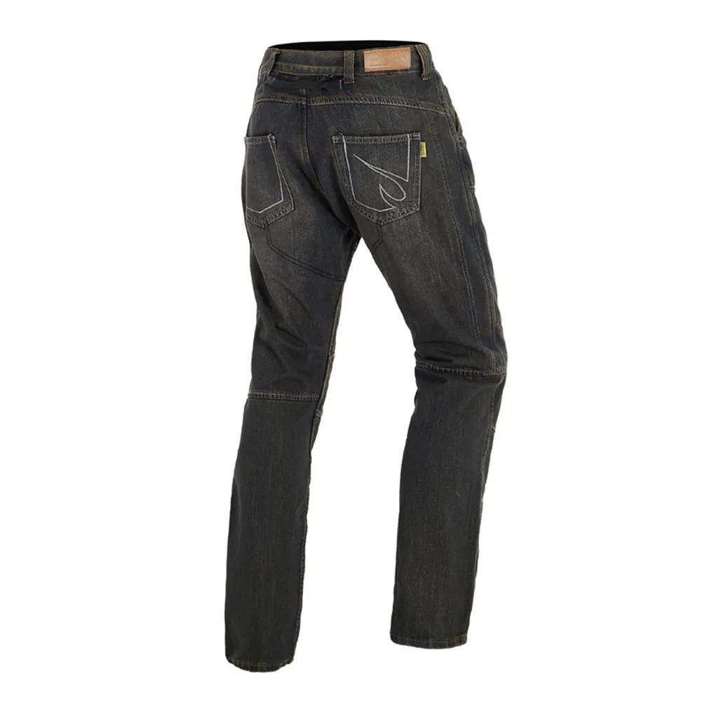 Rock Biker свободный хлопчатобумажный из денима джинсы мотоциклетные брюки Pantalon Moto