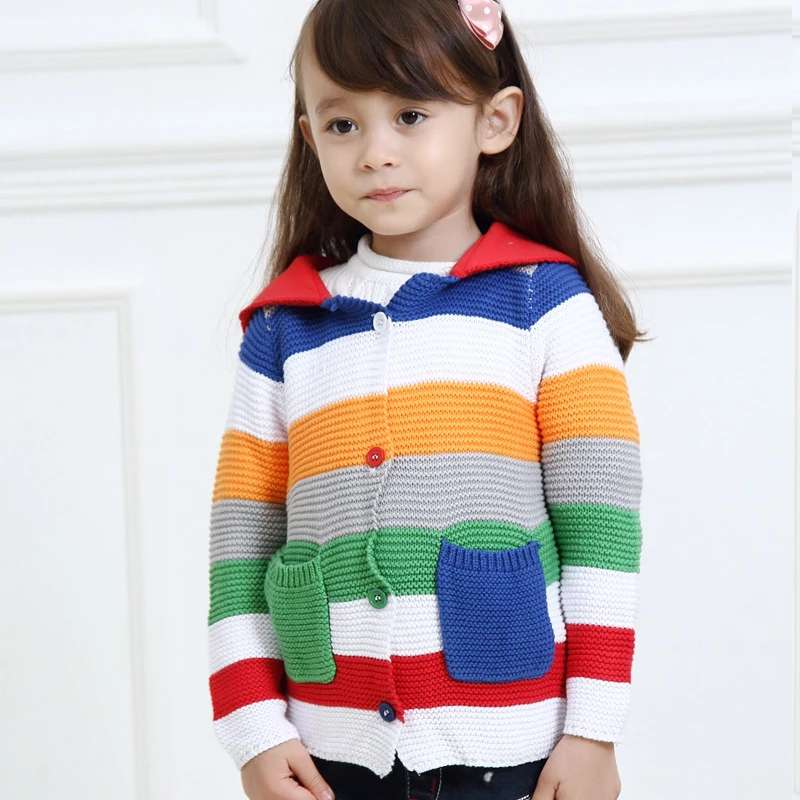 Осенне зимний теплый кардиган с длинным рукавом для девочек 2 10 лет|sweater long|sweater