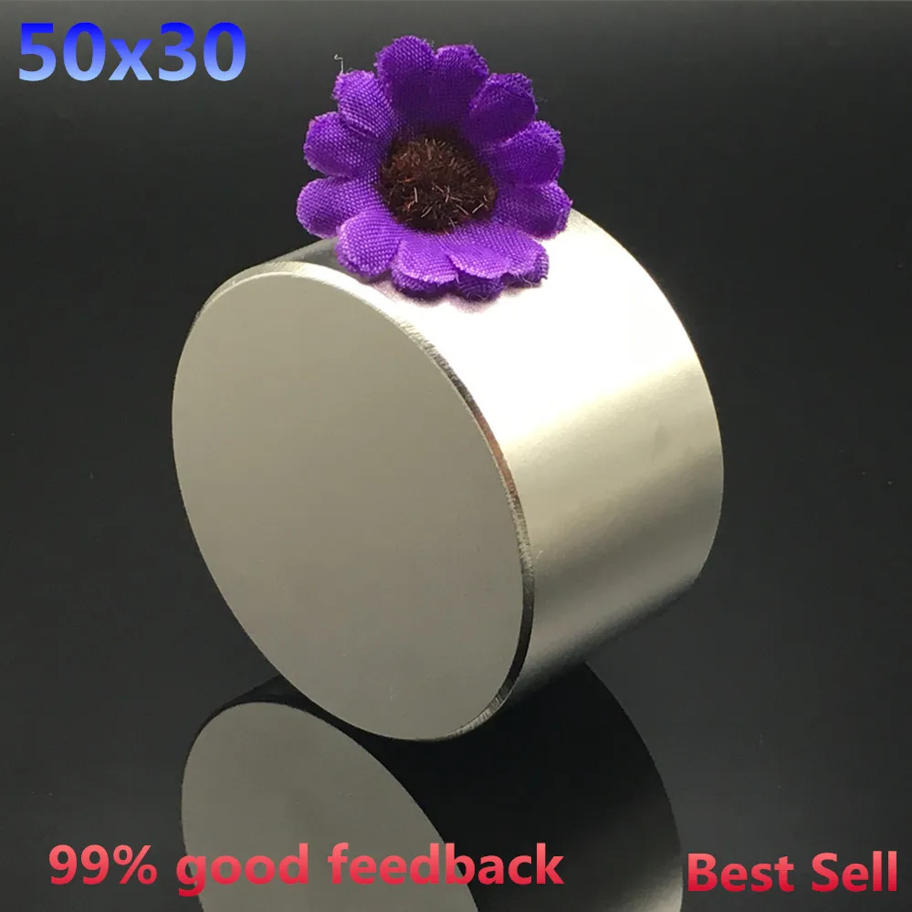 1pcs Neodymium magnet 50×30 N52 Super strong round magnet Rare Earth NdFeb N38 50*30mm strongest permanent powerful magnetic