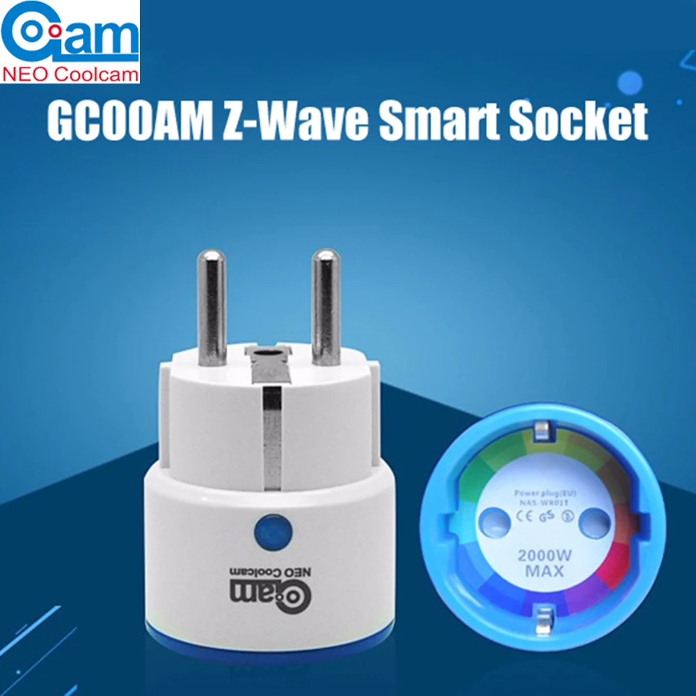 

NEO COOLCAM NAS-WR01ZE Z-wave EU Smart Power Plug Socket Home Automation Alarm System home Adapter Support APP Control