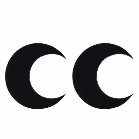 

New Fashion Punk Exaggerated big black moon Earring hip hop trendy charm Earrings for women jewelry accessories