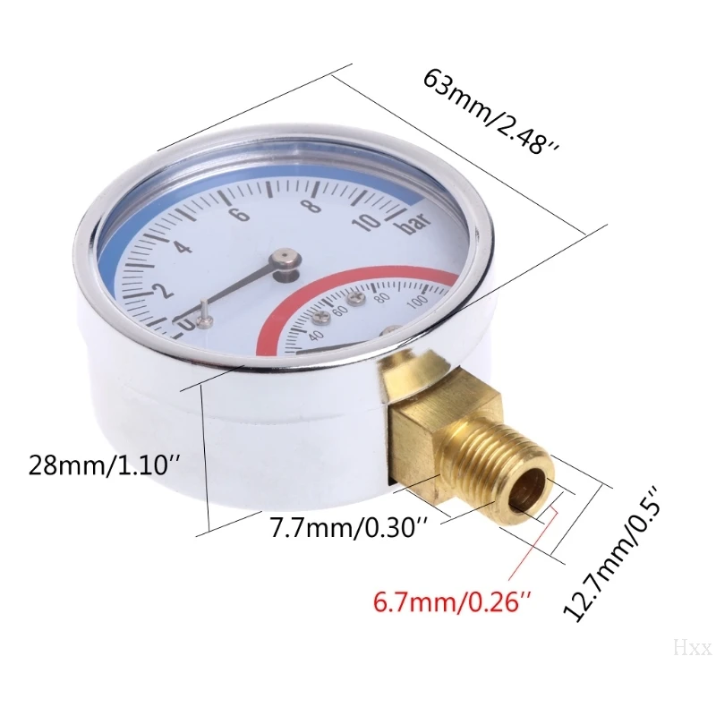 10 бар температура манометр метр G1/4 нитки 2 в 1 термометр Монитор