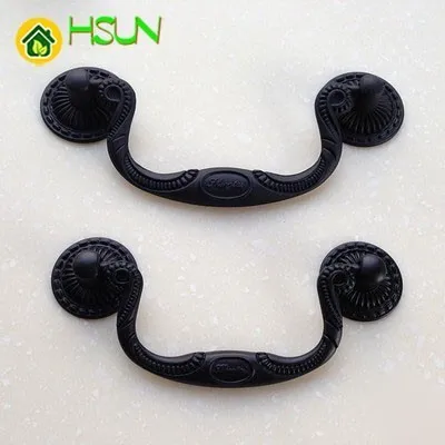 3 3 3 75 Black Bail Pulls Dresser Knobs Handles Drawer Pull