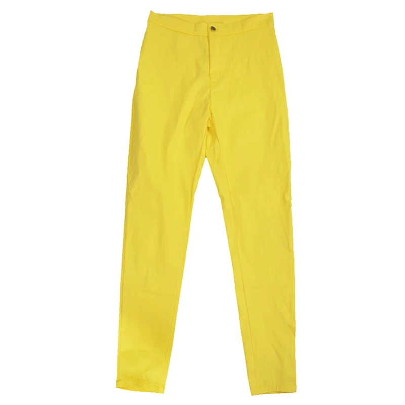 WENYUJH весна лето базовые узкие брюки женские обтягивающие брюки деним джинсы узкие брюки с высокой талией эластичные брюки Pantalone - Цвет: Yellow