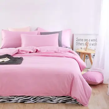 

UNIHOME Luxury Zebra Full/Queen Duvet cover set 300 thread count fiber reactive prints bedding set PINK