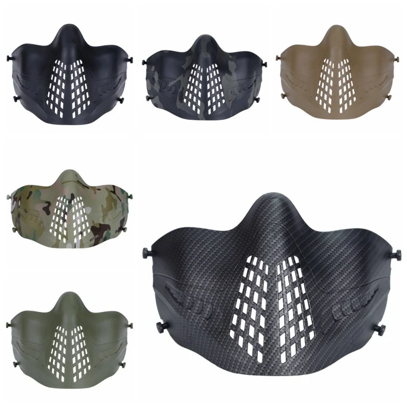 

Tactical Protective Steel Half Face Mask Metal Mesh for Airsoft Hunting Shooting Military Mask Costume Party Movie Prop Outdoor