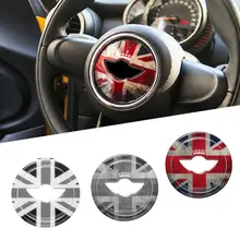 Union Jack 3D Steering Wheel Center Sticker Decal Decoration for BMW MINI Cooper JCW F55 F56 New Countryman Car Styling