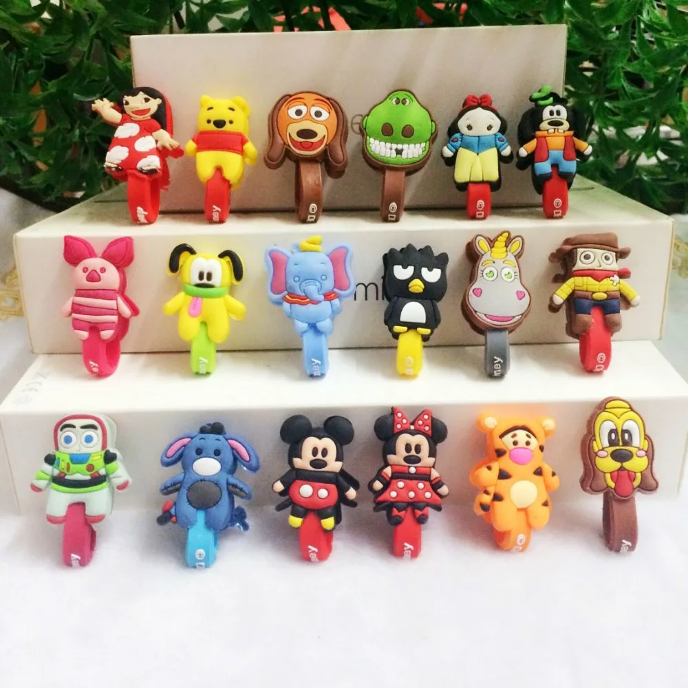 

10pcs/lot Cute Cartoon Cable winder Cable Wire Organizer for iphone Charger data cable Earphone Cord Winder Storge