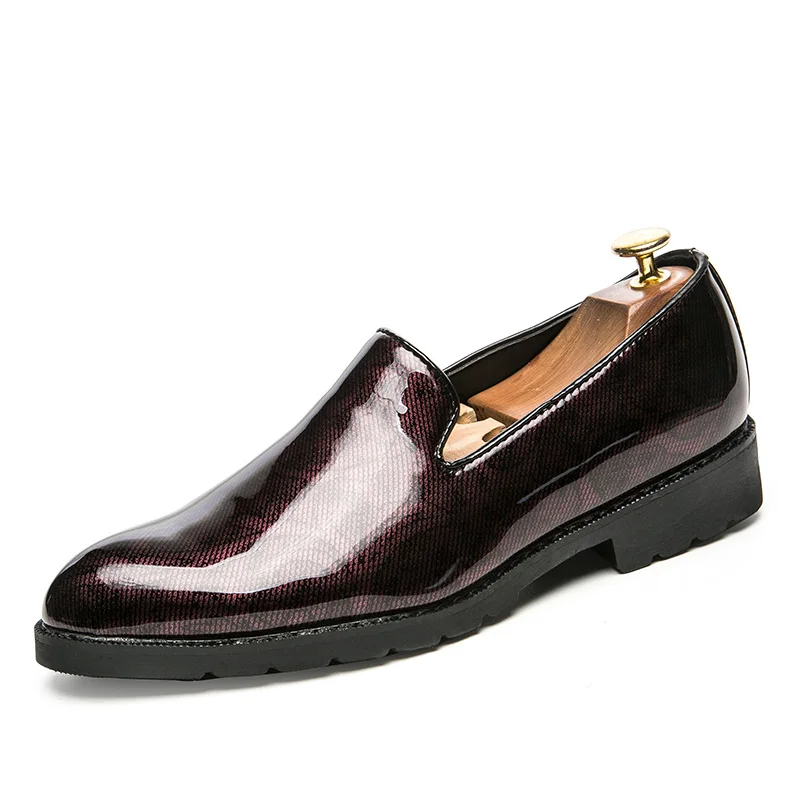 men's cool italian glossy patent leather oxford shoe luxury brand 2017 male unique fashion pointed toe slip on footwear for men (3)