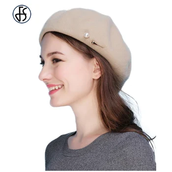 

French Style Lightweight Artist Felt Berets Casual Classic Solid Color Wool Beret Church Cap