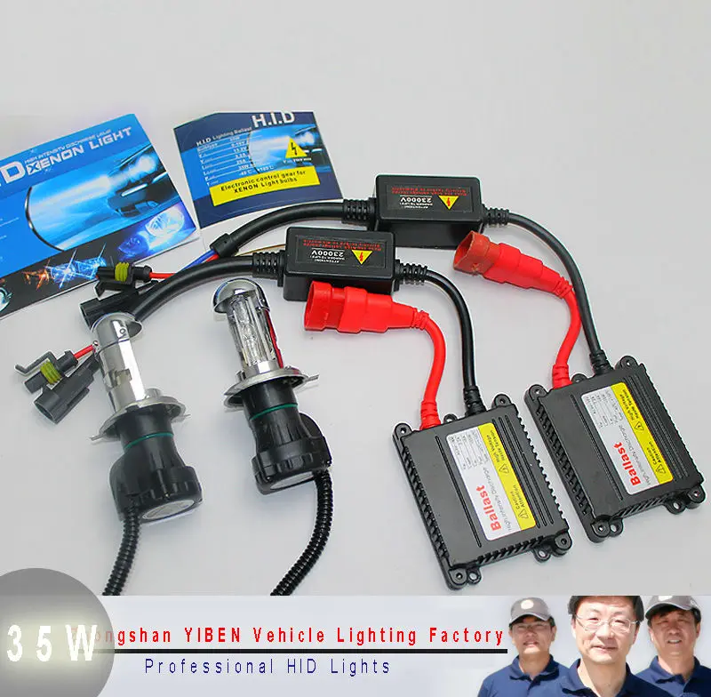 

Hot!! Slim Hid Kit h4 Bixenon h/l Beam Xenon Light DC 12v 35w Car Lamp H/L Beam Bi Xenon xenon h4 6000k car light source