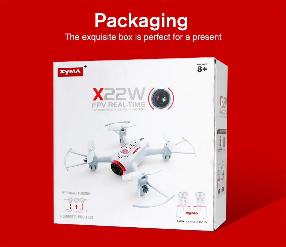 

X22W RC Helicopter Quadcopter Drone FPV Wifi Real Time Transmission Headless Mode Hover Function Drones With Camera