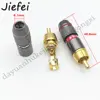 4-100pcs New High Quality Connector 24K Gold Plated RCA Male Plug Professional Audio Speaker Plug Jack Wire Connector ► Photo 2/4