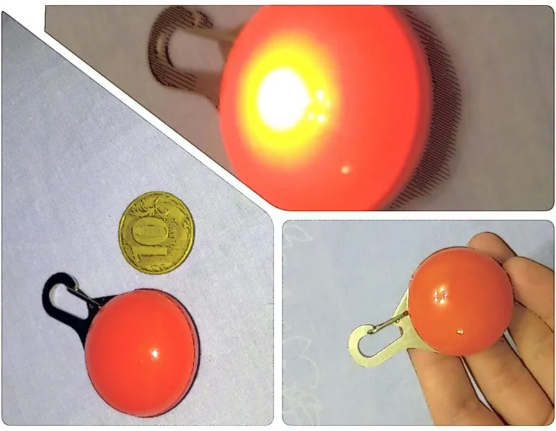 Night Safety LED Flashlight Pet Pandent Glow In The Dark Bright Pets Supplies Accessories Cat Dog Collar Leads Lights