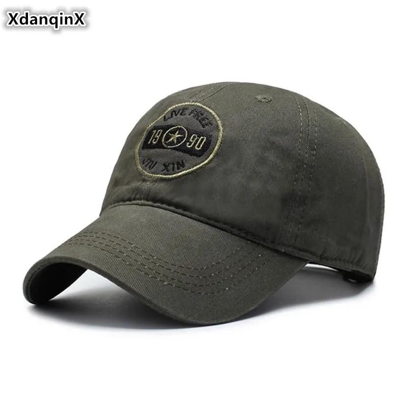 

XdanqinX Men's Hat Letter Embroidery Baseball Cap Adjustable Size Brands Sports Caps For Men Snapback Cap NEW Dad's Cotton Hats