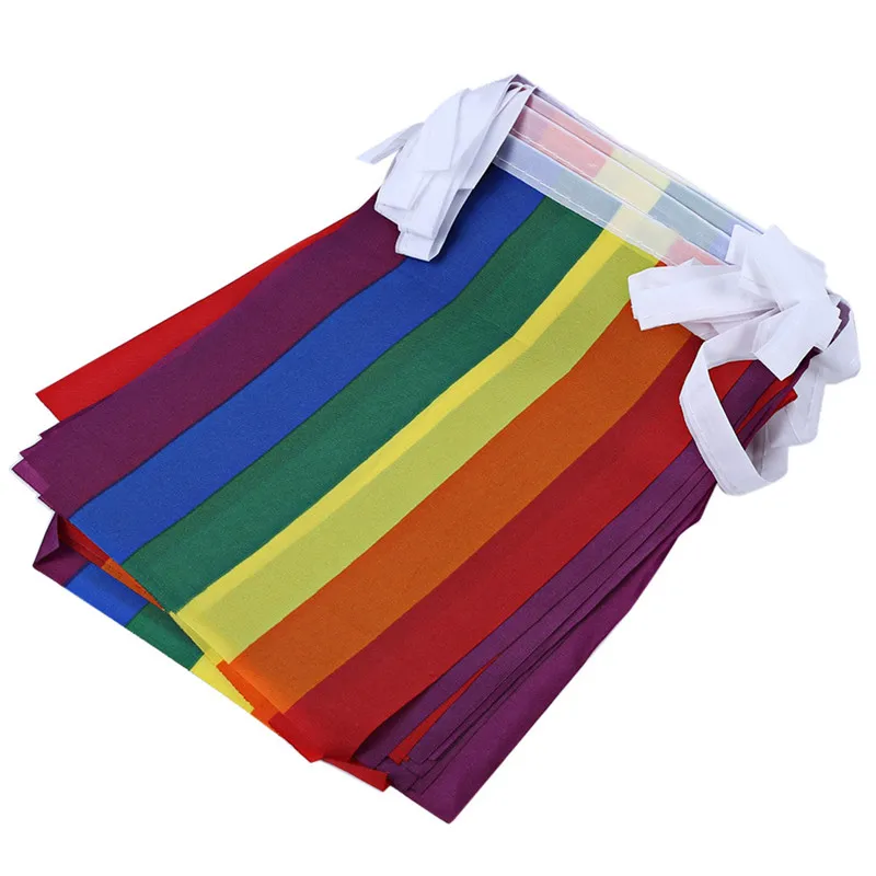 14x21 см 5 м Радужный Флаг лесби геи ЛГБТ гордость баннер гирлянды Декоративные Флаги Радуга для дома вечерние поставки