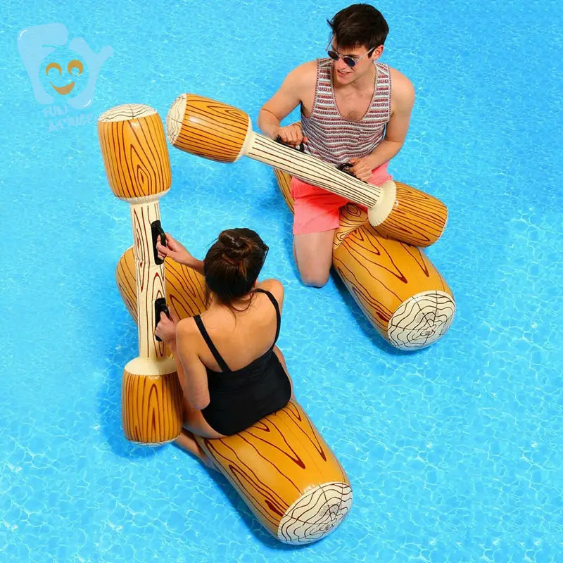 Inflatable Log Joust Set Raft Inflatable Water Toys Pool Fun Beach Swimming Float Mattress Boia De Piscinas Inflatable Log Joust Set Raft Inflatable Water Toys Pool Fun Beach Swimming Float Mattress Boia De Piscinas
