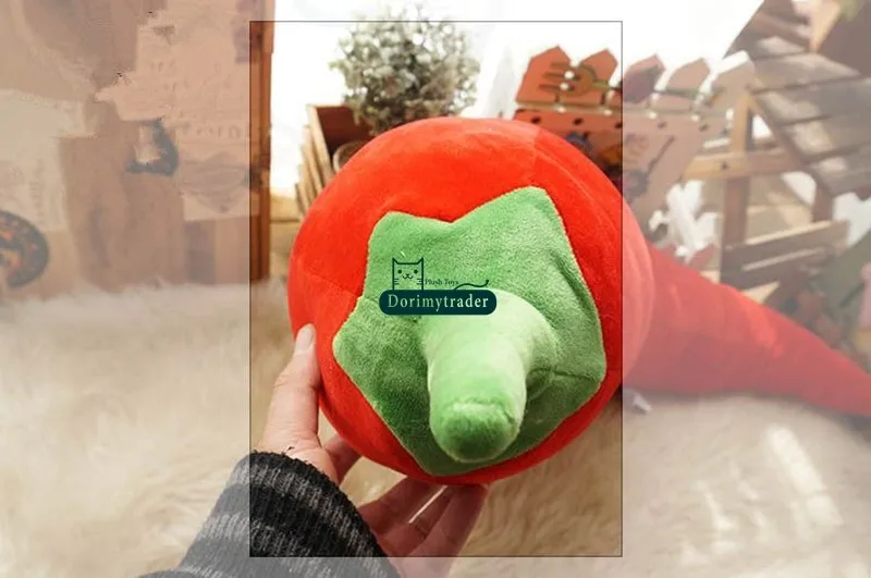 Dorimytrader New Novelty Toy 70cm Big Soft Plush Red Beauty Chili Toy 28'' Giant Stuffed Hot Pepper Doll Pillow Nice Gift DY60594 (14)