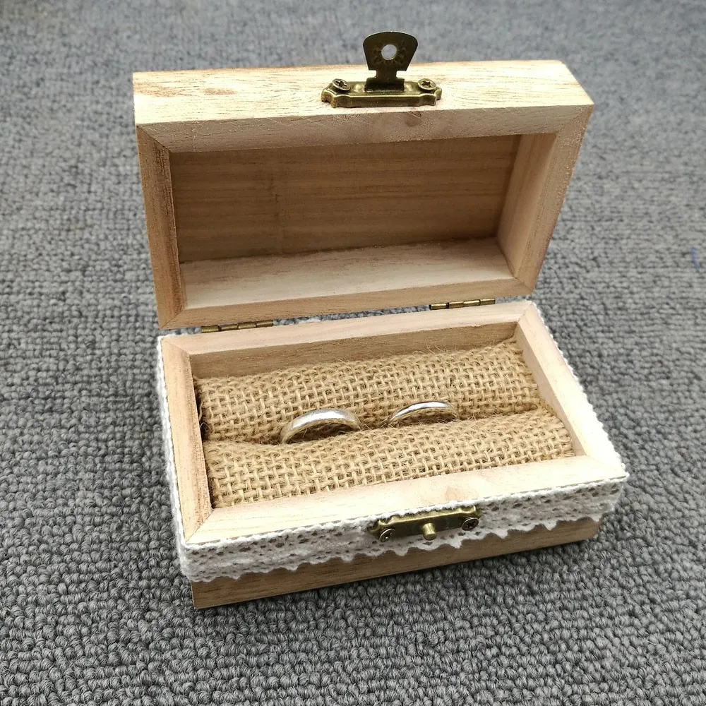 Custom Ring Box, Personalized Wedding  Valentines Engagement Wooden Ring Bearer Box, Rustic Wedding Ring Box Holder3 - 