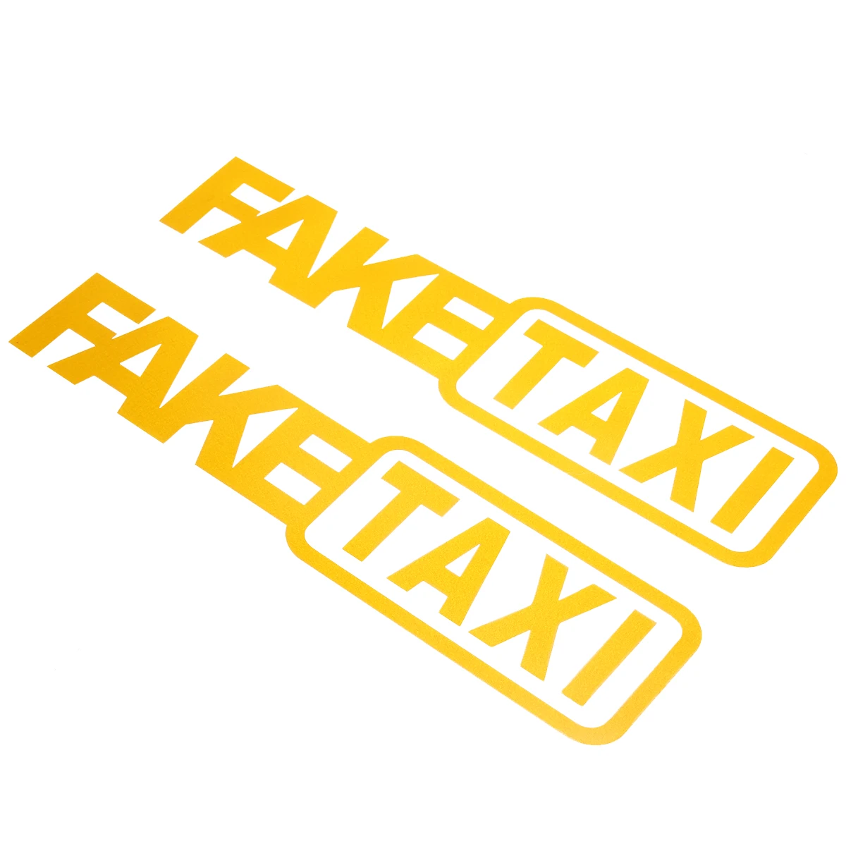 Car Styling 2Pcs FAKE TAXI Car Stickers Reflective Stickers Funny Window Vinyl Decals Self Adhesive Emblem Car Stickers
