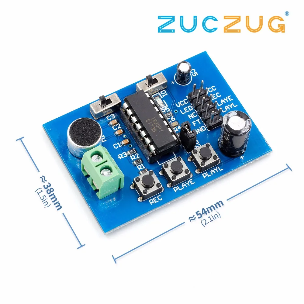 

ISD1820 Sound/Voice Board recording and playback module