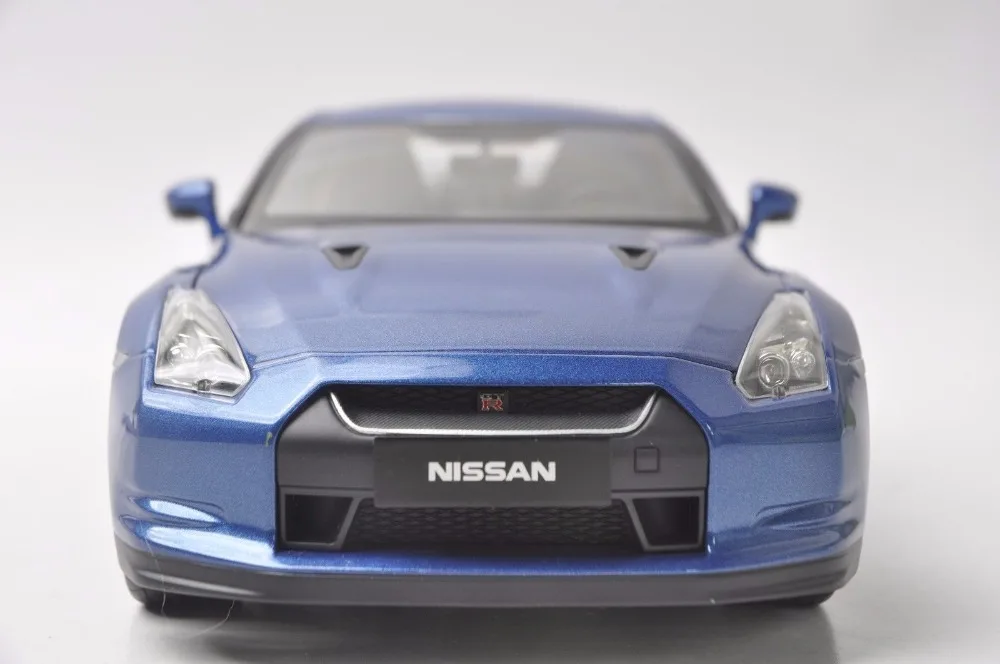1:18 литая под давлением модель для Nissan GTR R35 208 синий купе игрушечный автомобиль миниатюрная Коллекция подарков спортивный автомобиль