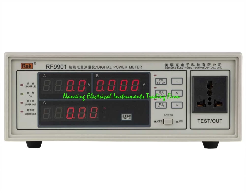 

FAST ARRIVAL Rek RF9901 Intelligent digital power meter Wt V, A, PF, W Current and power limit setting and alarm function